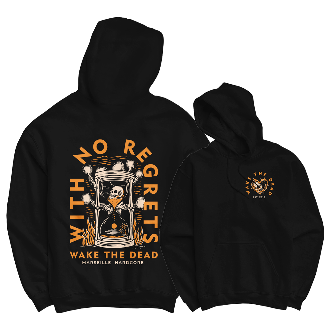 WAKE THE DEAD - "With No Regrets" Black Hoodie