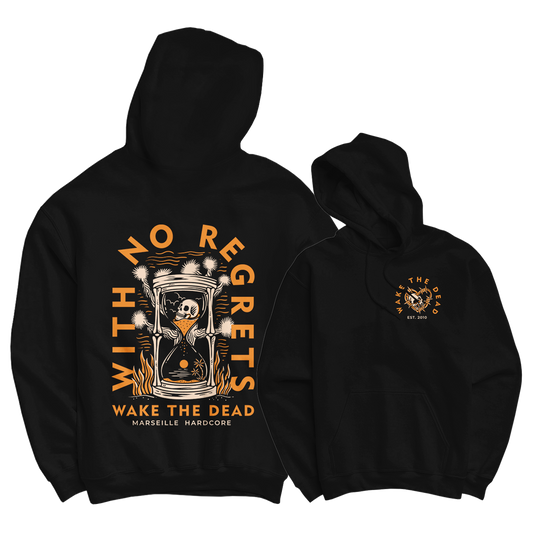 WAKE THE DEAD - "With No Regrets" Black Hoodie