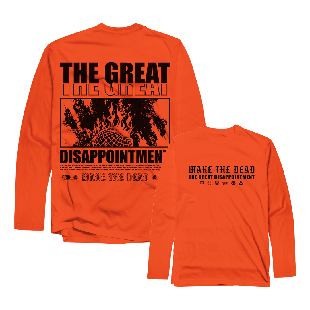 WAKE THE DEAD - "The Great Disappointment" Orange Longsleeve