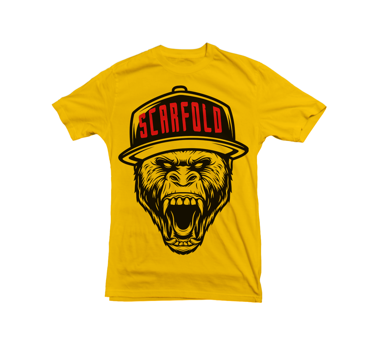 SCARFOLD - "GORILLA" Yellow T-Shirt