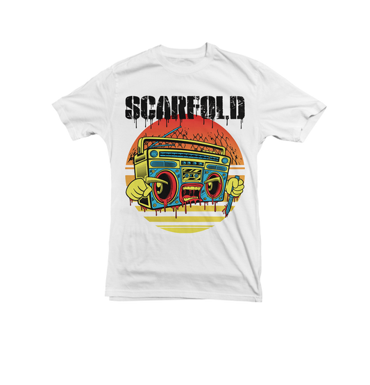 SCARFOLD - "Ghettoblaster" White T-Shirt