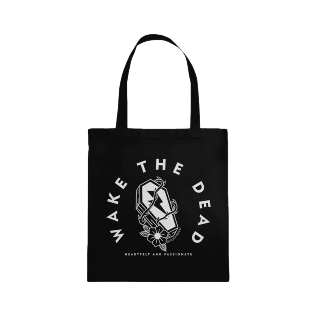 WAKE THE DEAD - "Coffin" Black Totebag