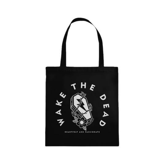 WAKE THE DEAD - "Coffin" Black Totebag
