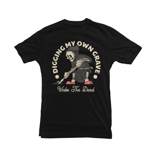 WAKE THE DEAD - "Grave Digger" Black T-Shirt