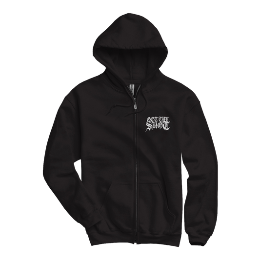 GET THE SHOT "Death To Oppressors" Black Zip-Up Hoodie