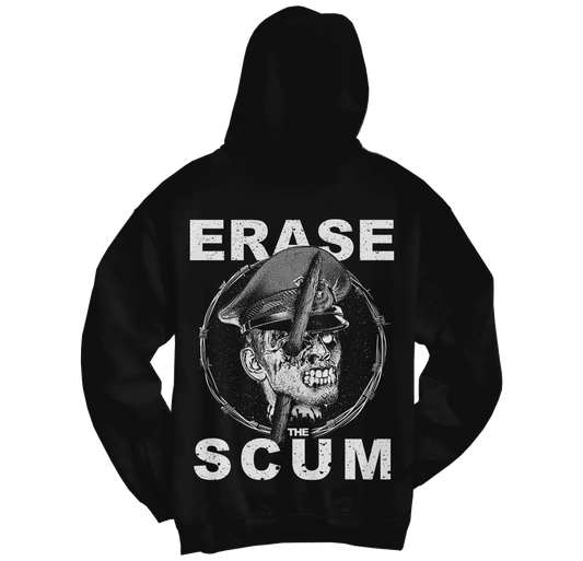 GET THE SHOT "Erase The Scum" Black Hooded Sweatshirt