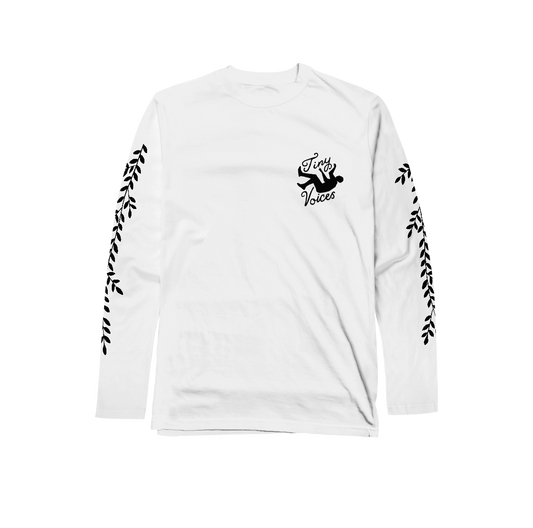 TINY VOICES "Erosion" WHITE LONGSLEEVE