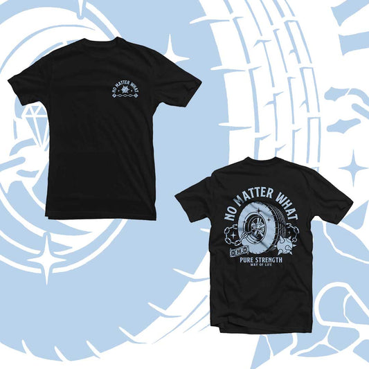NO MATTER WHAT "Diamond Wheel" Black T-Shirt