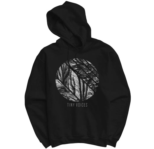 TINY VOICES "Erosion" BLACK HOODIE
