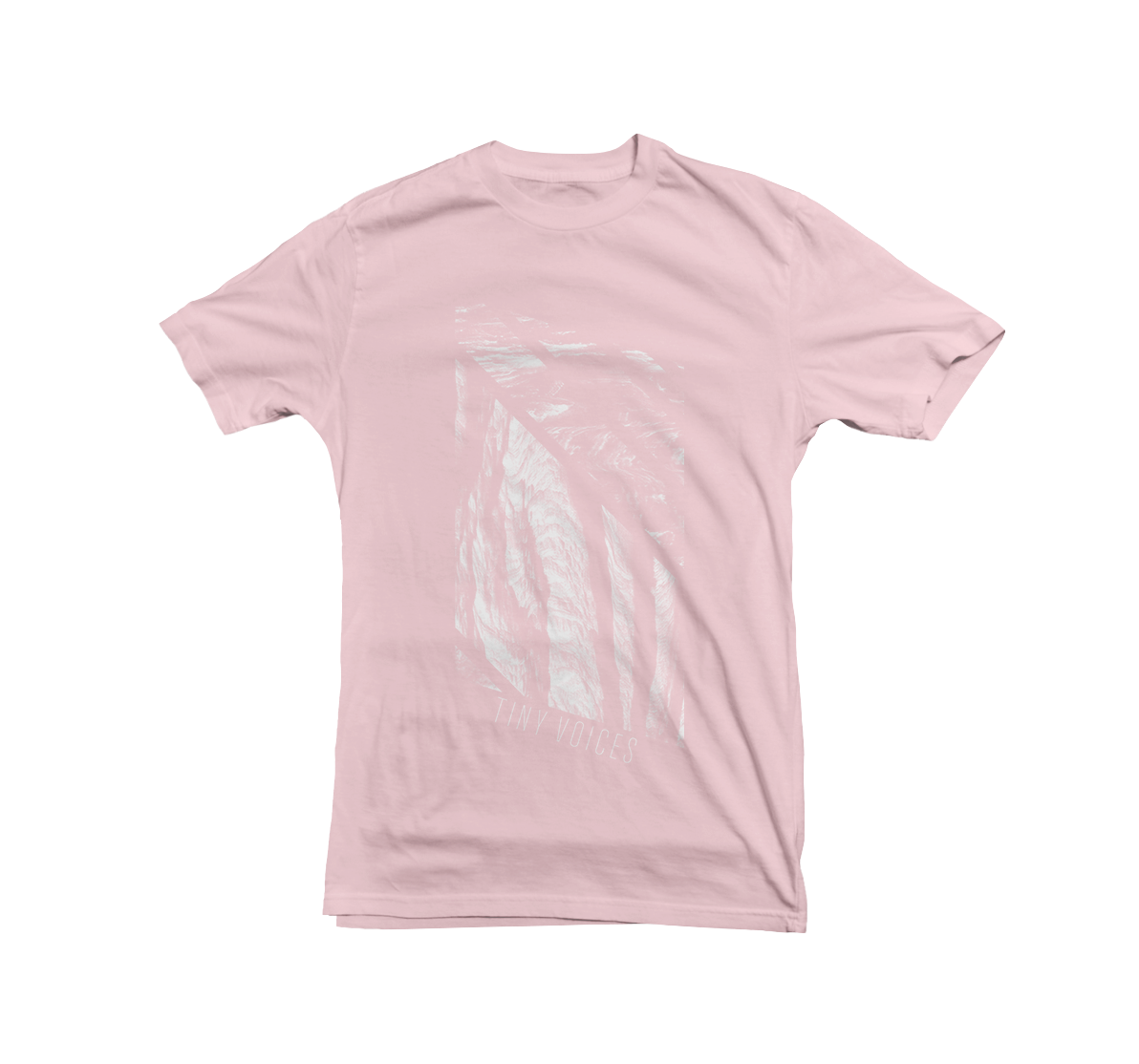 TINY VOICES "Erosion: Quadrangle" COTTON PINK T-Shirt