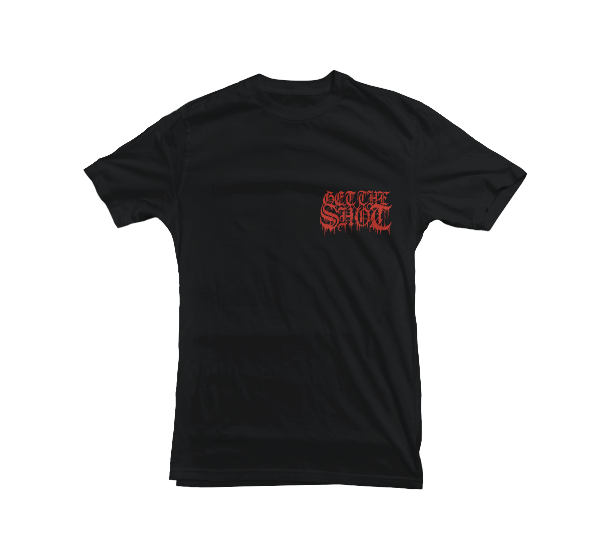GET THE SHOT "Survival Denied Black & White" Black T-Shirt