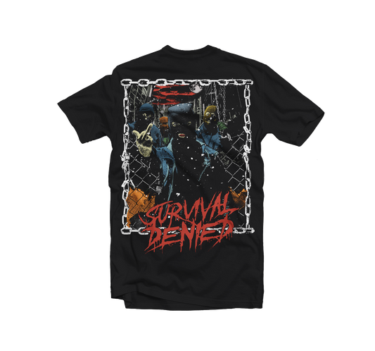 GET THE SHOT "Survival Denied" Black T-Shirt