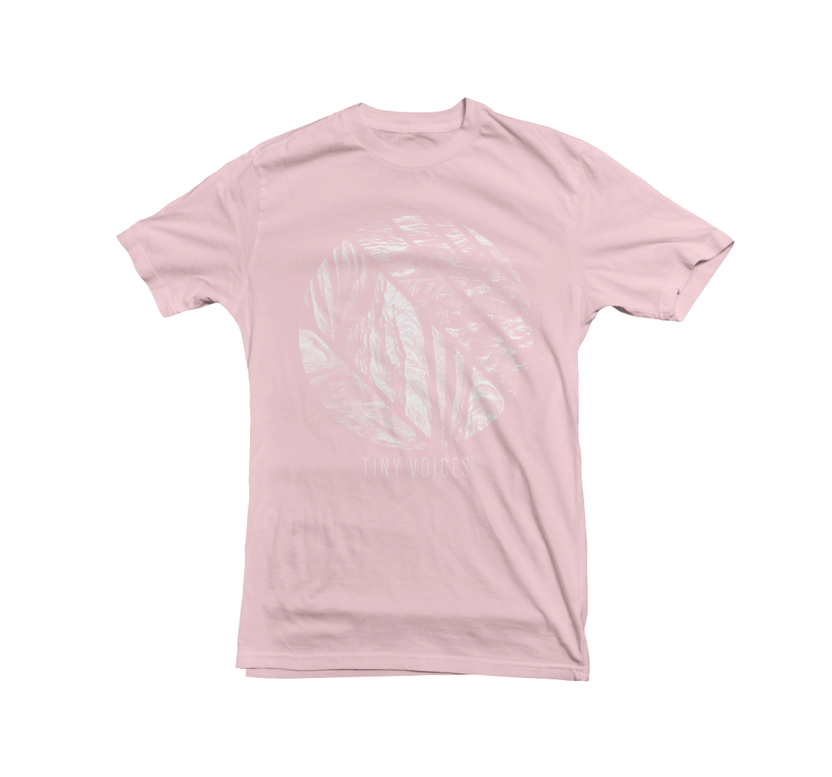 TINY VOICES "Erosion: Circle" COTTON PINK T-Shirt