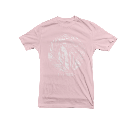 TINY VOICES "Erosion: Circle" COTTON PINK T-Shirt