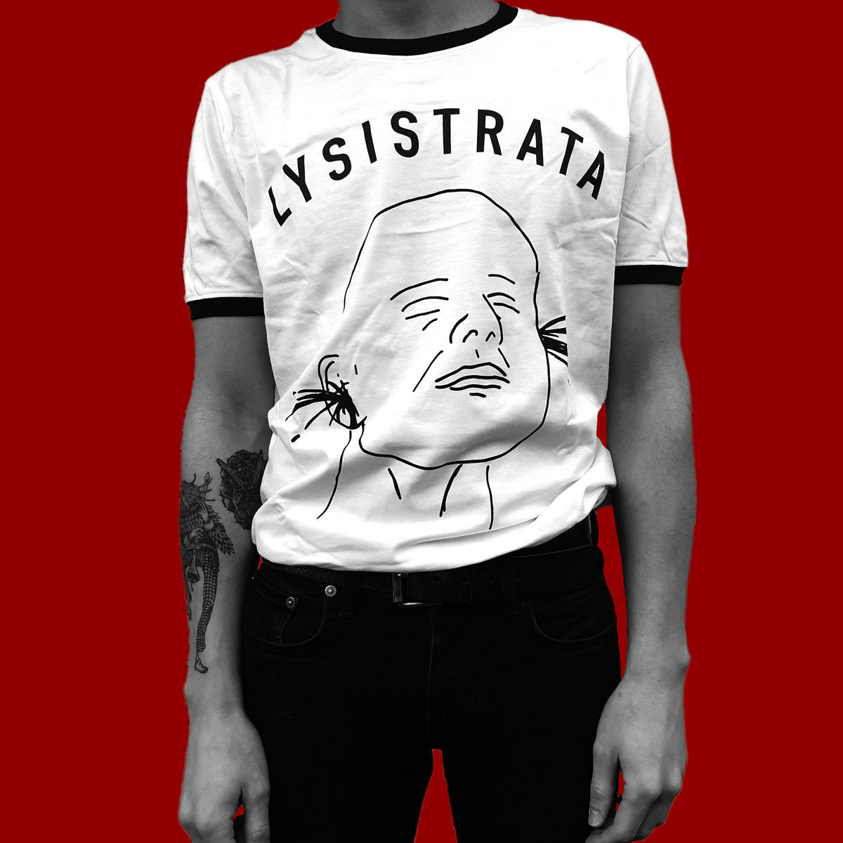LYSISTRATA "Exploding Ears White T-Shirt"