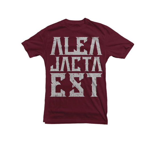 ALEA JACTA EST Burgundy T-Shirt