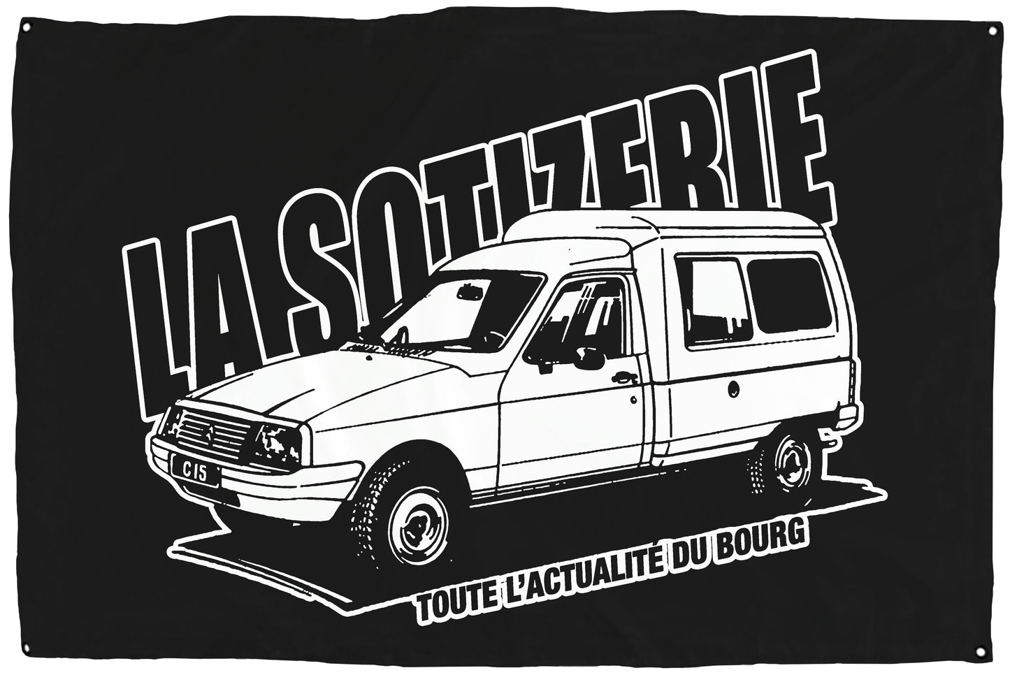LA SOTIZERIE "C15 du seigneur" DRAPEAU TISSU 100 cm x 150 cm