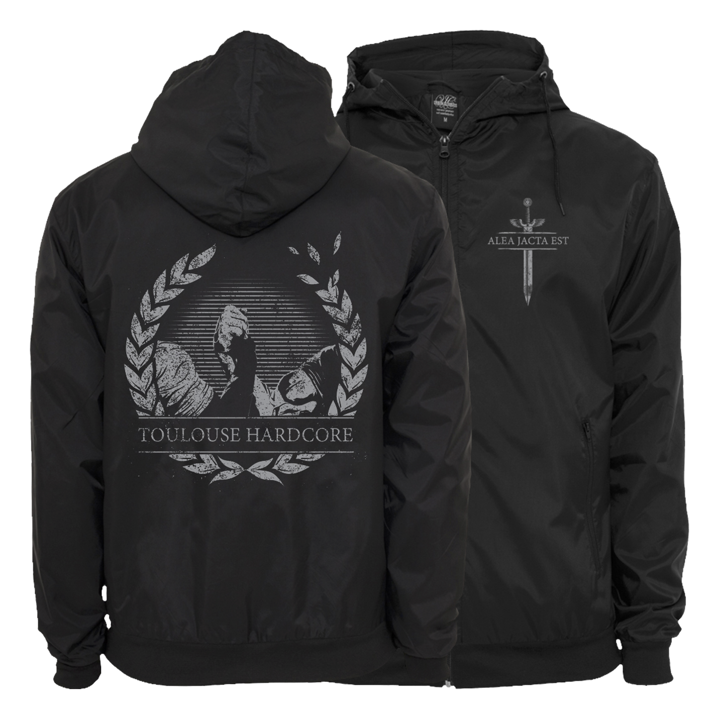 ALEA JACTA EST "Toulouse Hardcore" Black Windbreaker