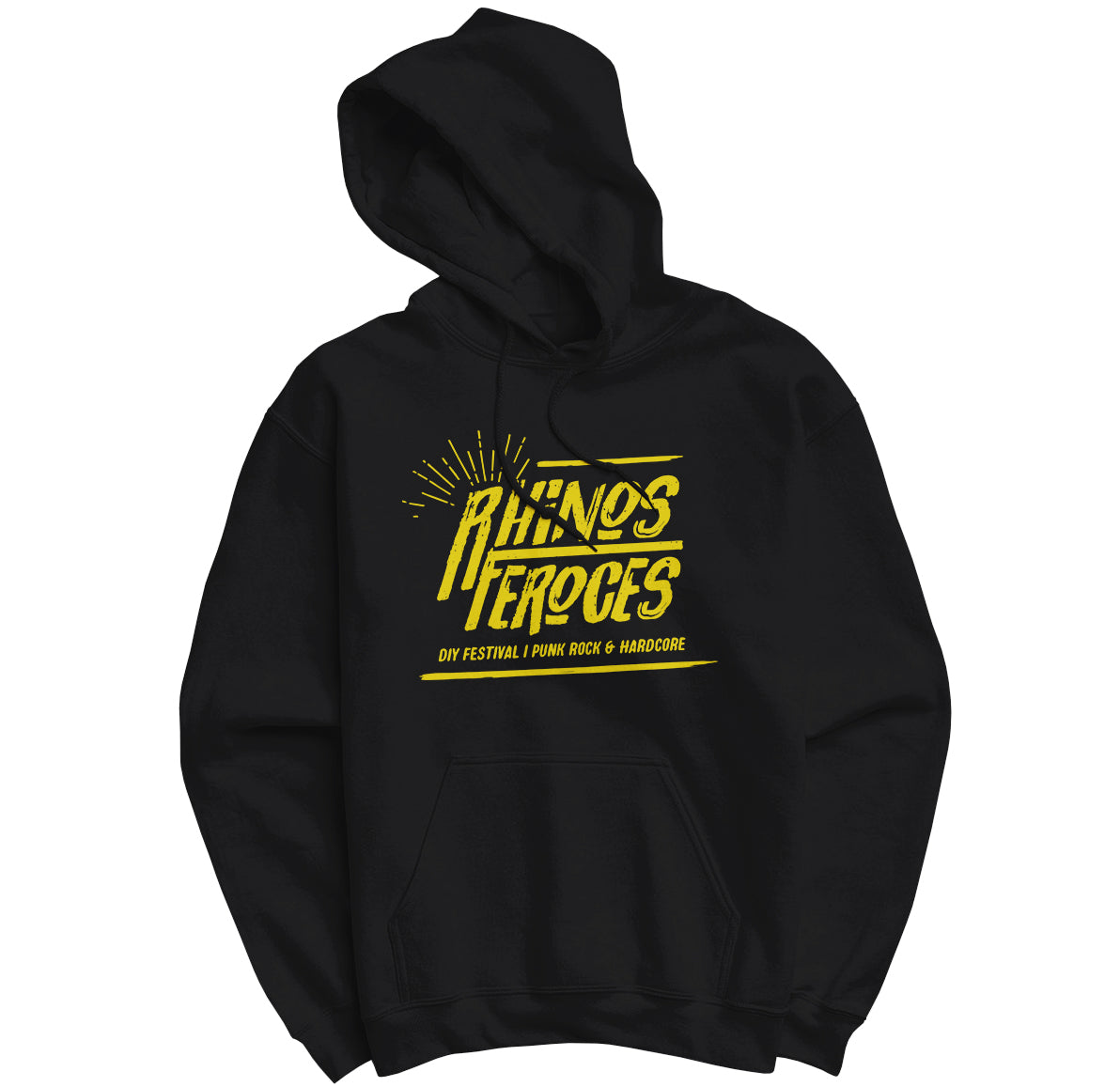 LES RHINO FEROCES - Hoodie Noir "LOGO"