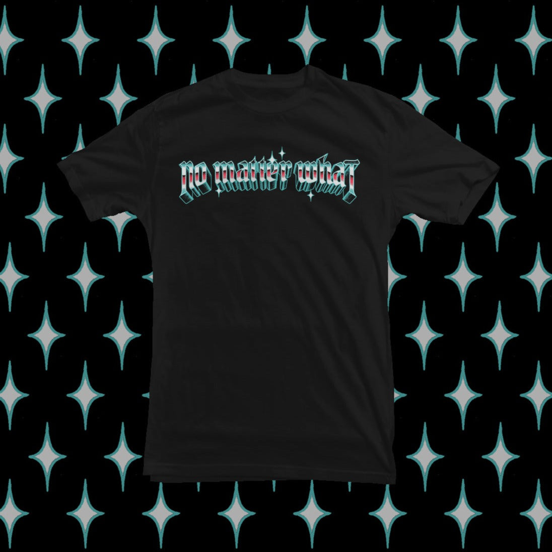 NO MATTER WHAT "Shiny Logo" Black T-Shirt