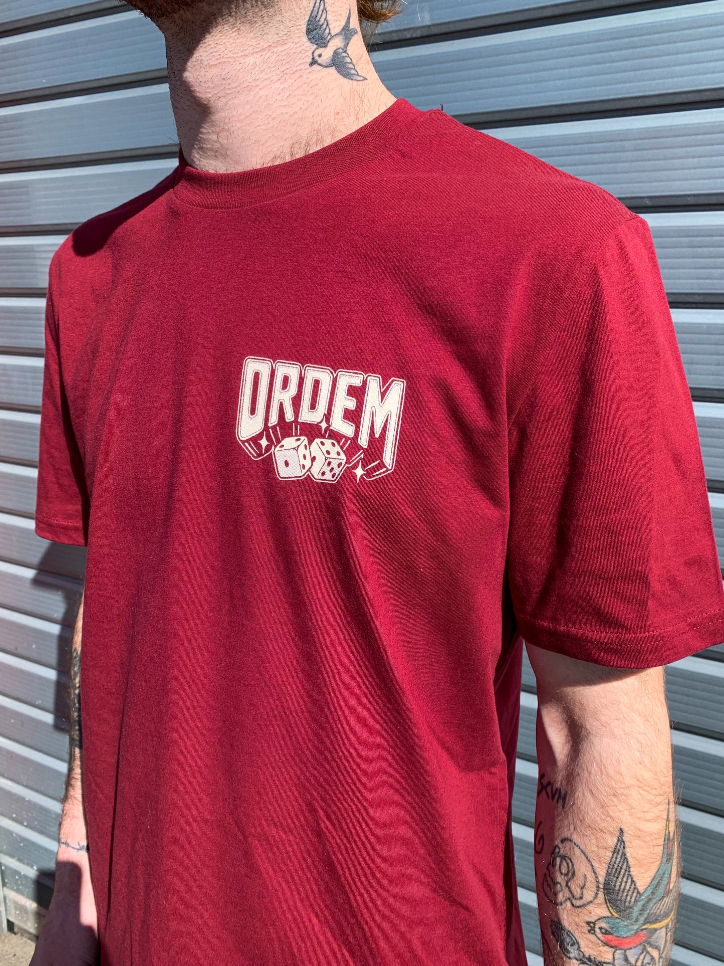ORDEM - " Gambling Issues " Burgundy T-Shirt