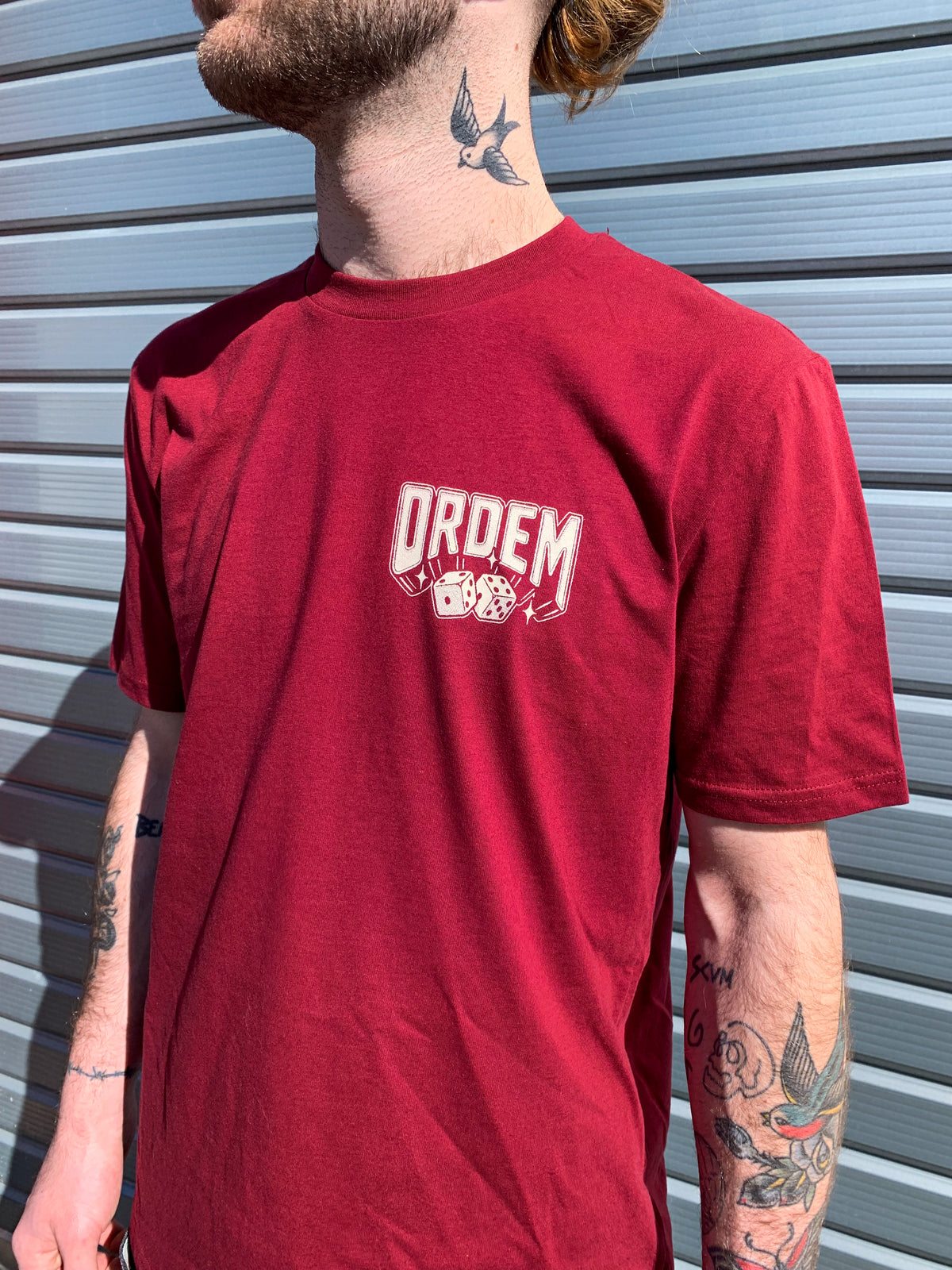 ORDEM - " Gambling Issues " Burgundy T-Shirt