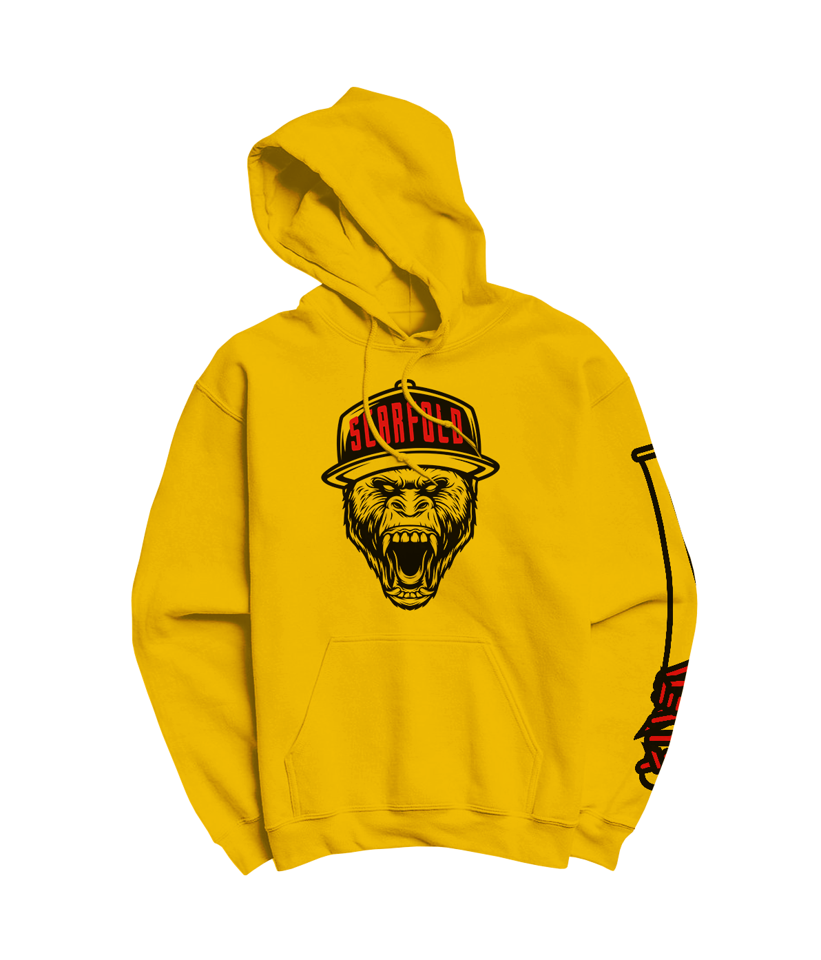 SCARFOLD - "GORILLA" Yellow Hoodie