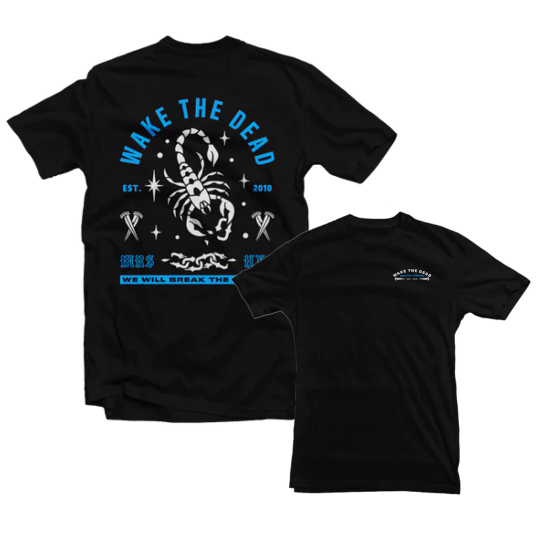WAKE THE DEAD - "Scorpion" Black T-Shirt