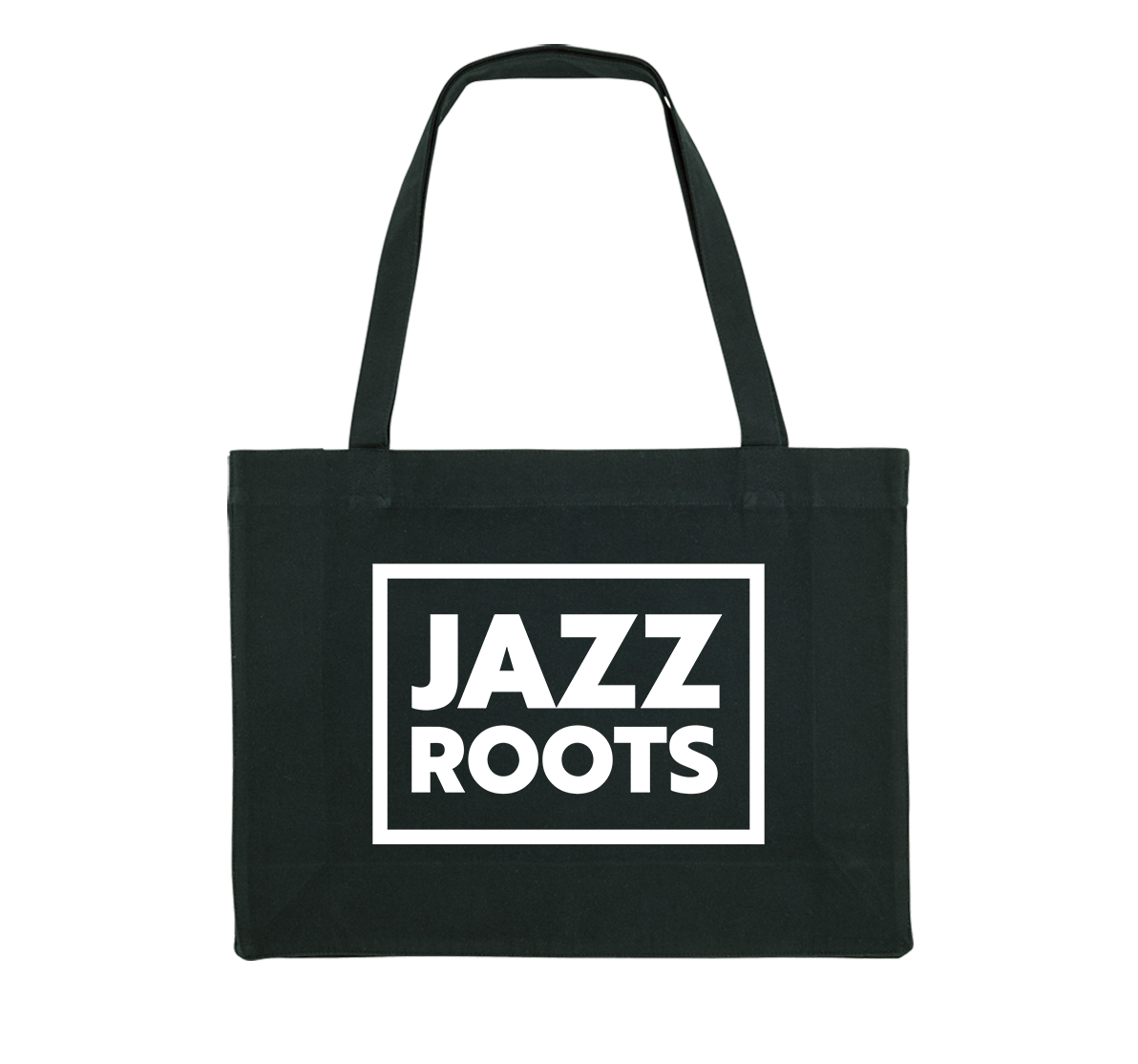 JAZZ ROOTS "Logo" Black Big Shopping Bag