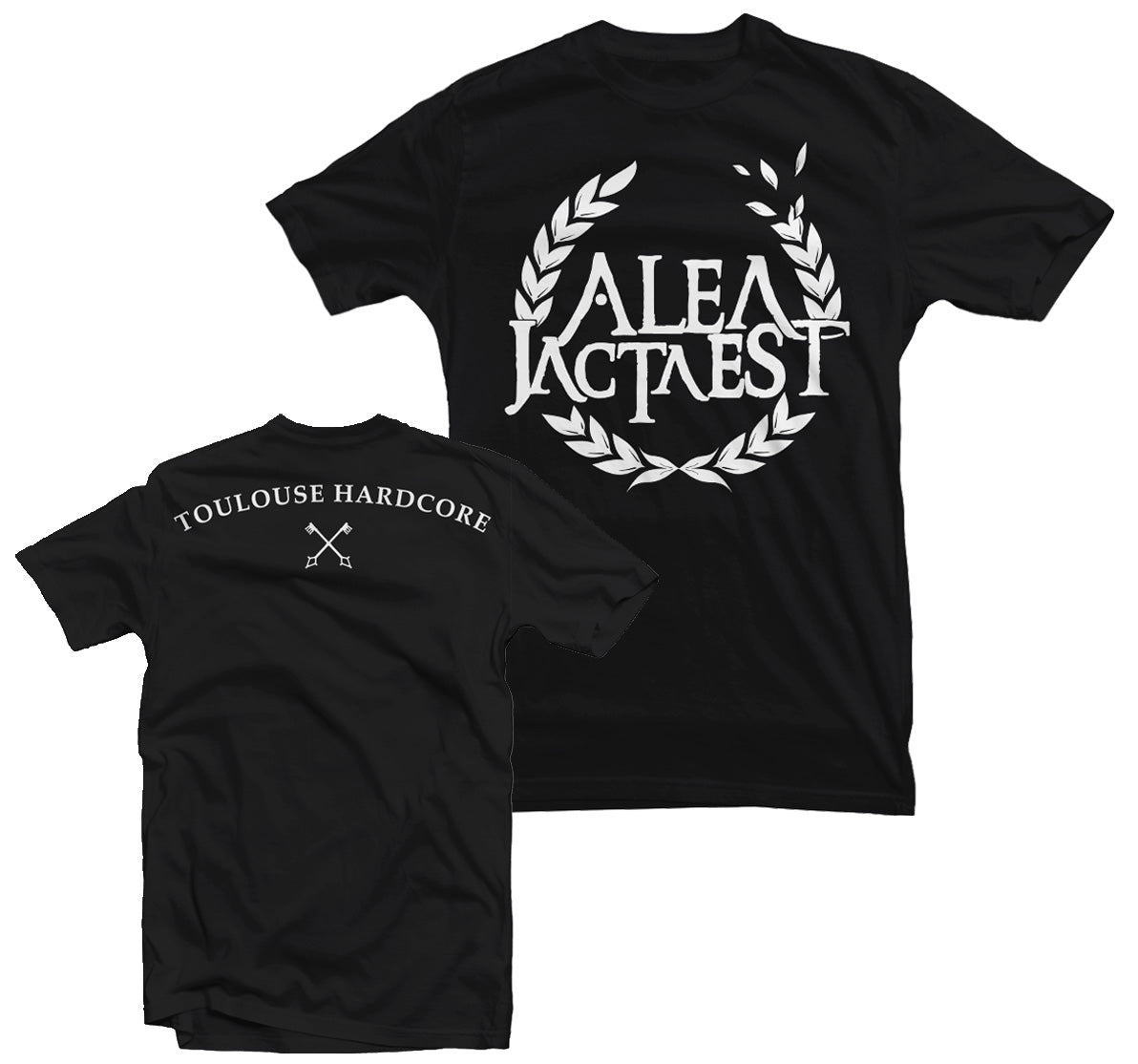 ALEA JACTA EST - "LOGO TEE WHITE" Black T-Shirt