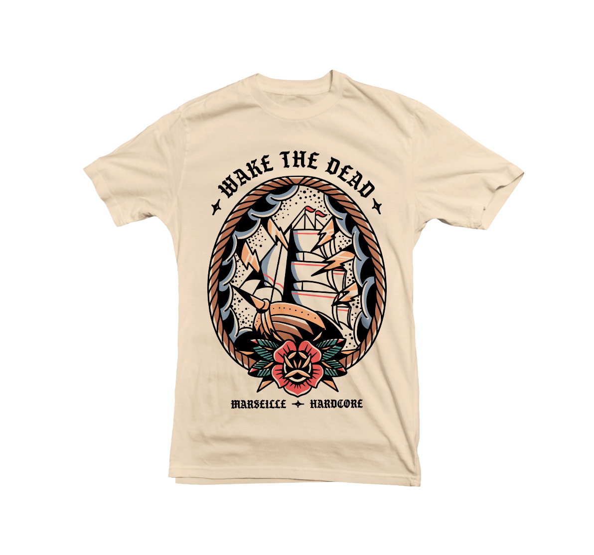 WAKE THE DEAD - "Boat" Natural T-Shirt