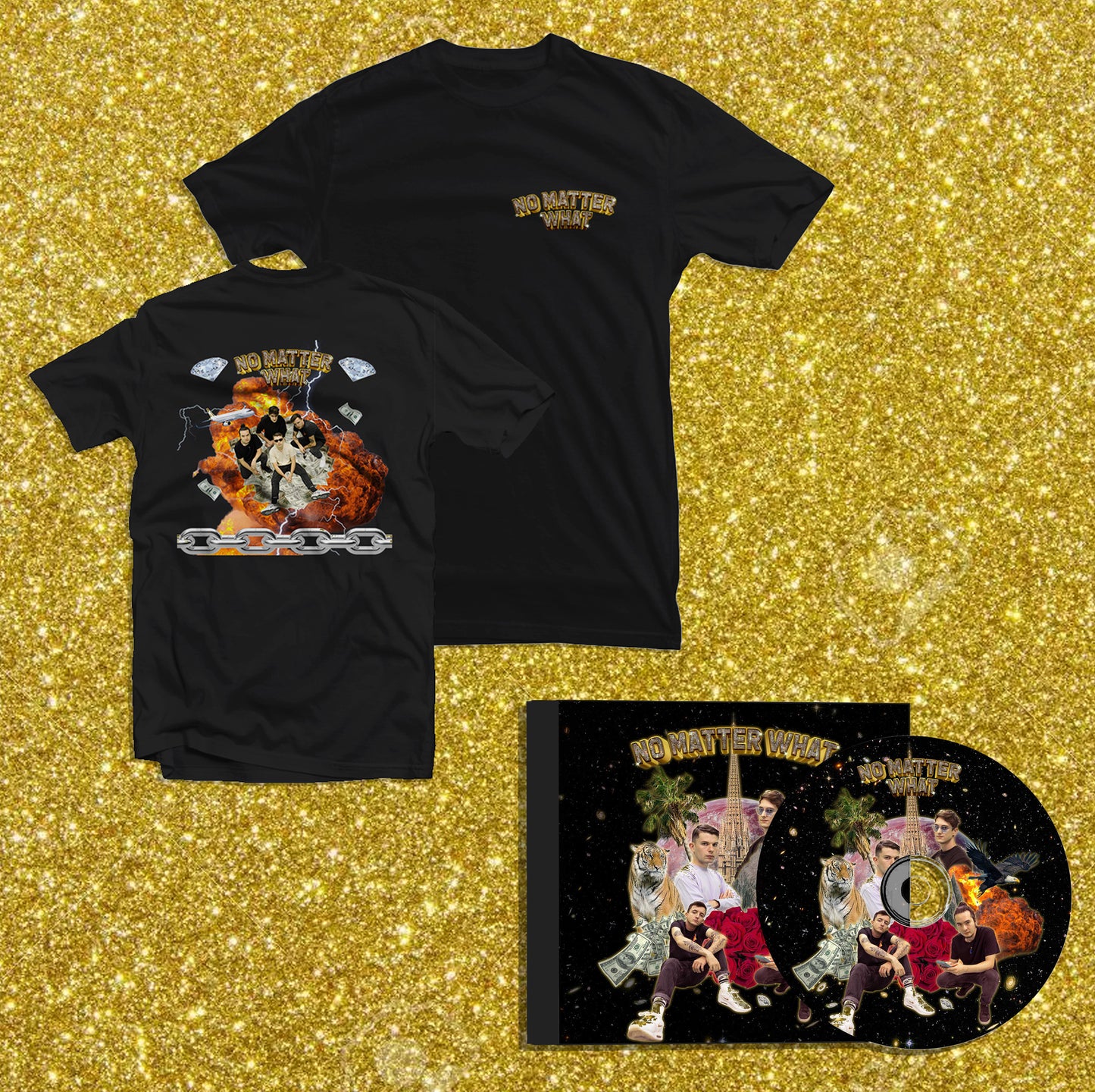 NO MATTER WHAT BUNDLE CD + Double Talk Cover Tee