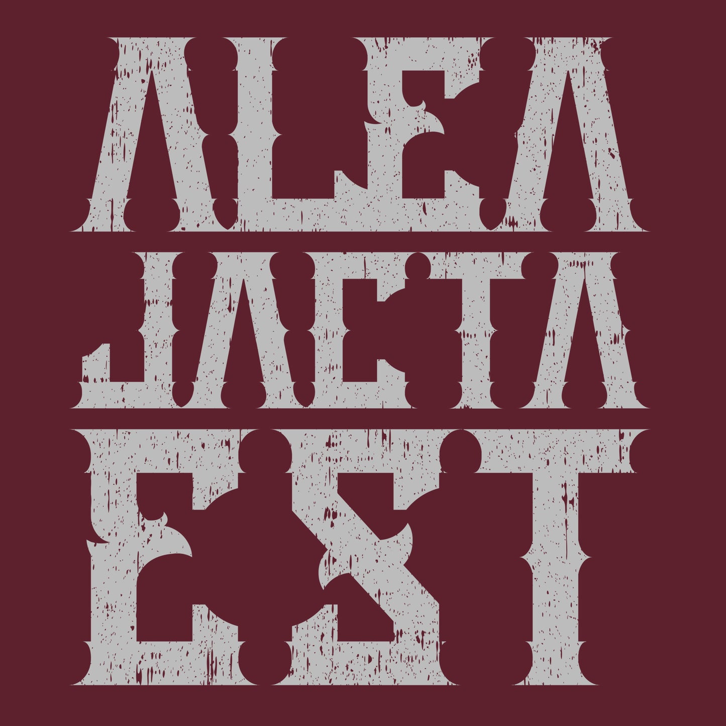 ALEA JACTA EST T-shirt (BURGUNDY, MEN)