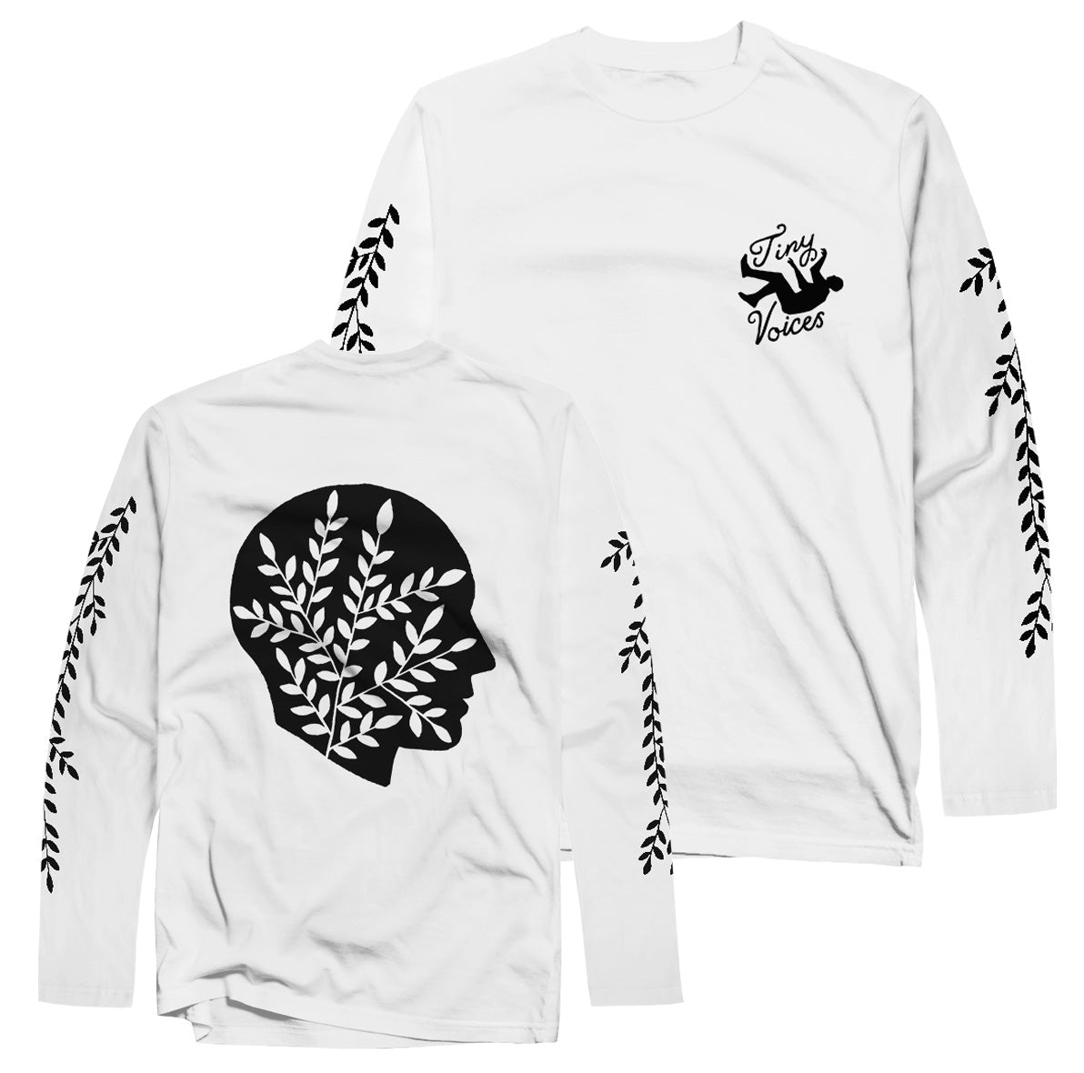 TINY VOICES "Erosion" WHITE LONGSLEEVE