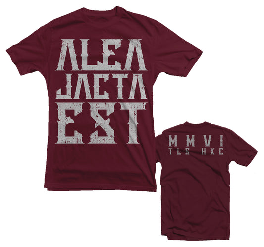 ALEA JACTA EST T-shirt (BURGUNDY, MEN)