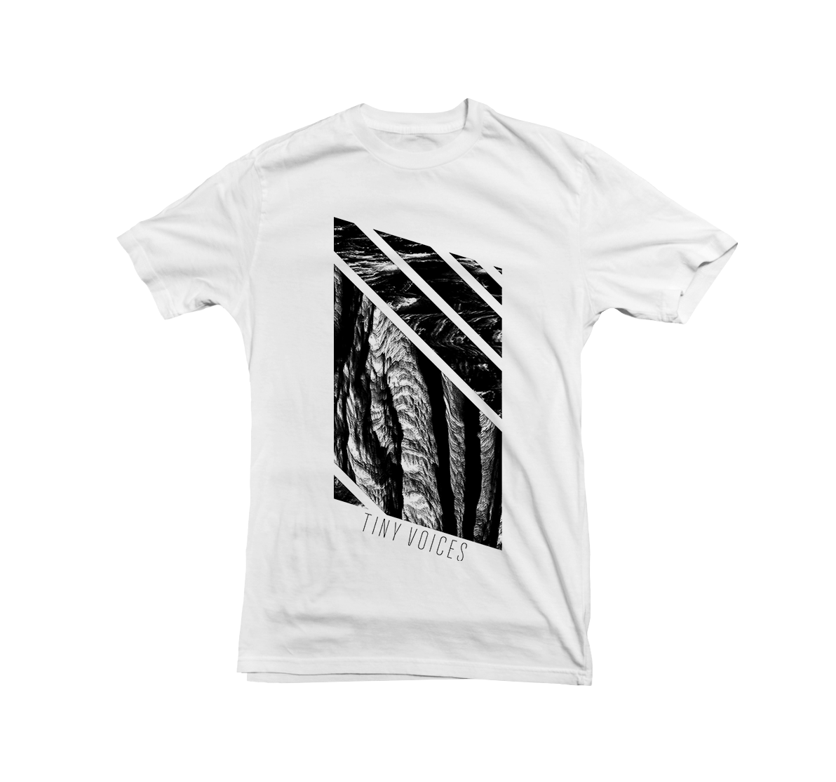 TINY VOICES "Erosion: Quadrangle" WHITE T-Shirt