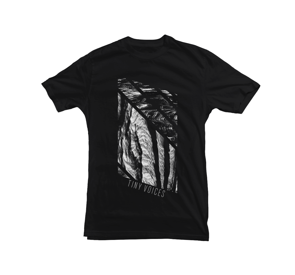 TINY VOICES "Erosion: Quadrangle" BLACK T-Shirt