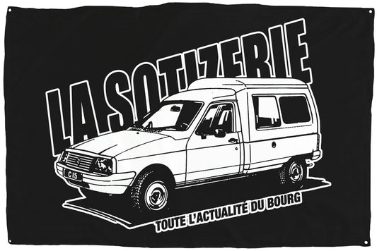 LA SOTIZERIE "C15 du seigneur" DRAPEAU TISSU 100 cm x 150 cm