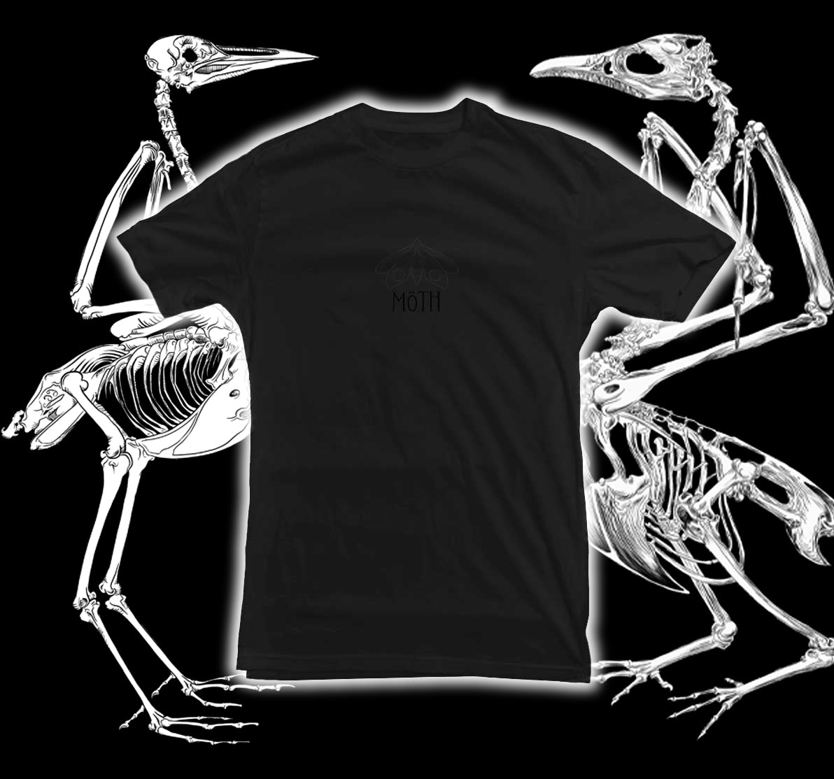 MÖTH "Oiseaux" Black T-Shirt